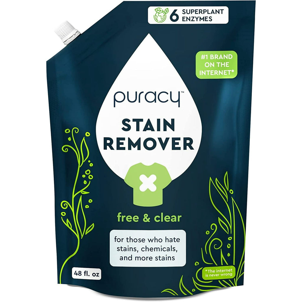 Puracy Laundry Stain Remover Refill, Free & Clear, 48 fl.oz. (X0XR)
